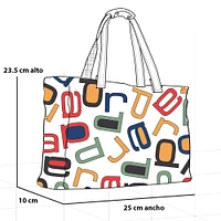 Bolso tipo shopper en color blanco con anagrama de letras Prada multicolor