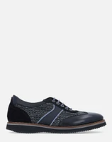 Oxford deportivo negro en piel y textil para hombre