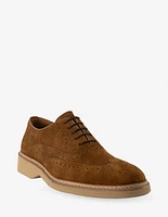 Oxford en piel ante color cuero para hombre