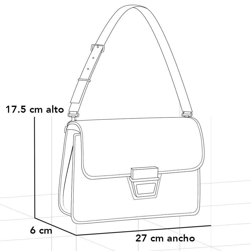 Bolso de hombro en piel color blanco para mujer