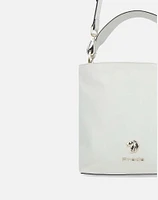 Bolso shopper en piel  blanca asa de hombro para mujer