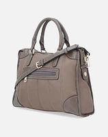 Bolso en textil capitonado color beige para mujer