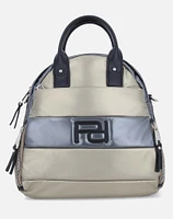 Back pack en textil color plata logo Pd unisex