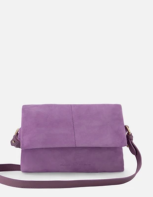 Bolso bandolera de ante en color rosa para mujer