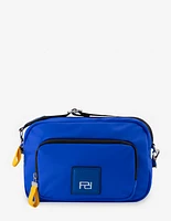 Bolso bandolera en nylon color azul para mujer