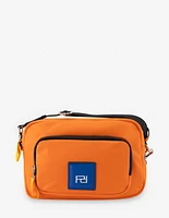 Bolso bandolera en nylon color naranja para mujer