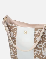 Bolso al hombro en bloques de color con estampado floral