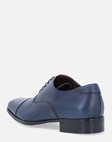 Zapato oxford marino en piel para hombre