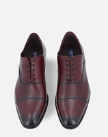 Zapato oxford vino en piel para hombre