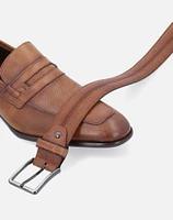 Mocasín cuero en piel napa para hombre