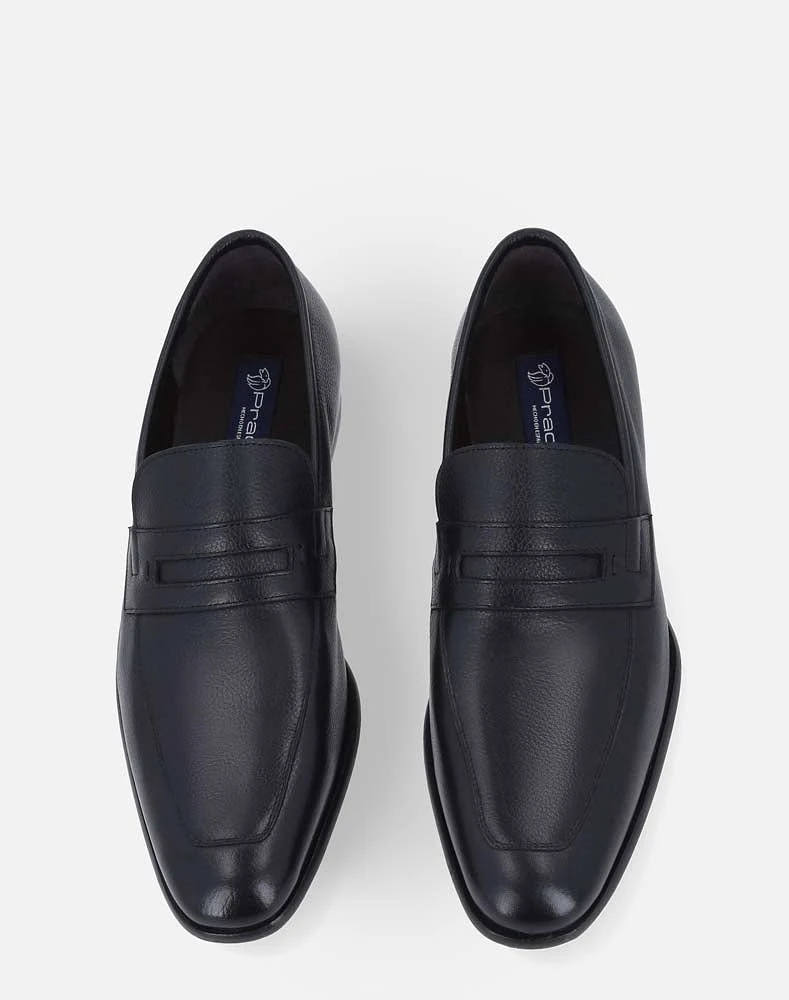 Mocasín negro en piel napa para hombre