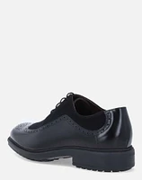 Zapato Blucher negro de ante para hombre