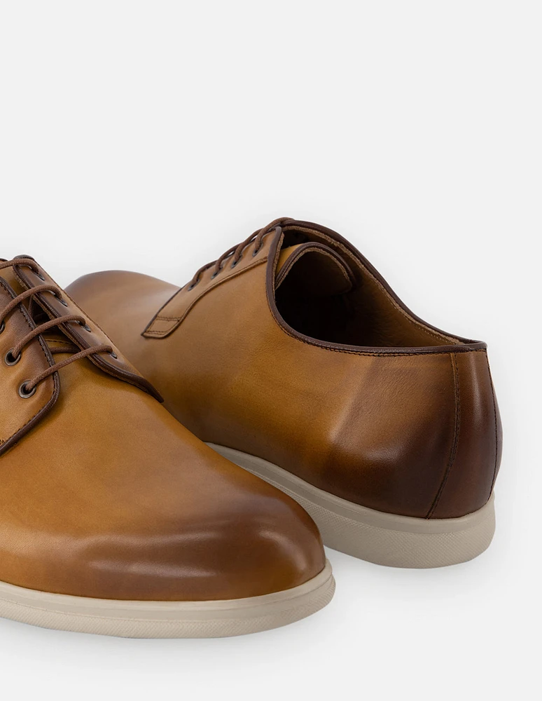 Blucher en piel napa color cuero para hombre