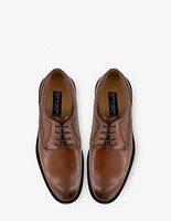 Blucher en piel napa color cuero con calado para hombre