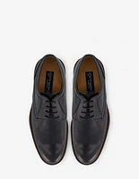 Blucher en piel napa color negro con calado para hombre