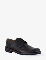 Blucher en piel napa color negro con calado para hombre