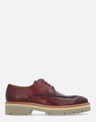 Zapato Blucher vino con bordón para hombre