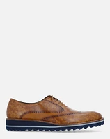 Zapato oxford cuero pintado a mano para hombre