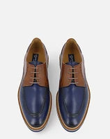 Blucher  bicolor en piel para hombre