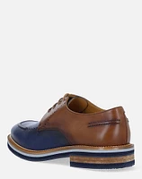 Blucher  bicolor en piel para hombre