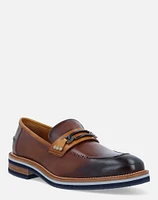 Mocasín caoba en piel para hombre