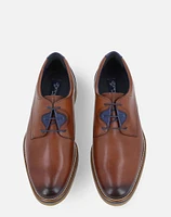 Zapato Blucher cuero con contrastes para hombre