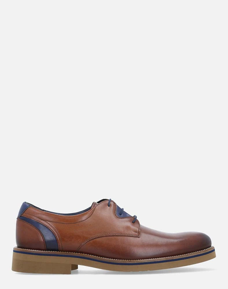 Zapato Blucher cuero con contrastes para hombre