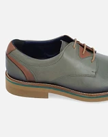 Zapato Blucher kaki con contrastes para hombre