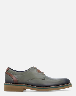 Zapato Blucher kaki con contrastes para hombre