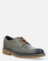 Zapato Blucher kaki con contrastes para hombre