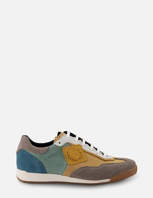 Tenis en textil y piel ante multicolor para hombre