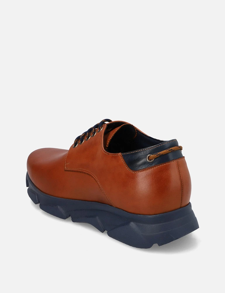 Blucher en piel napa color cuero