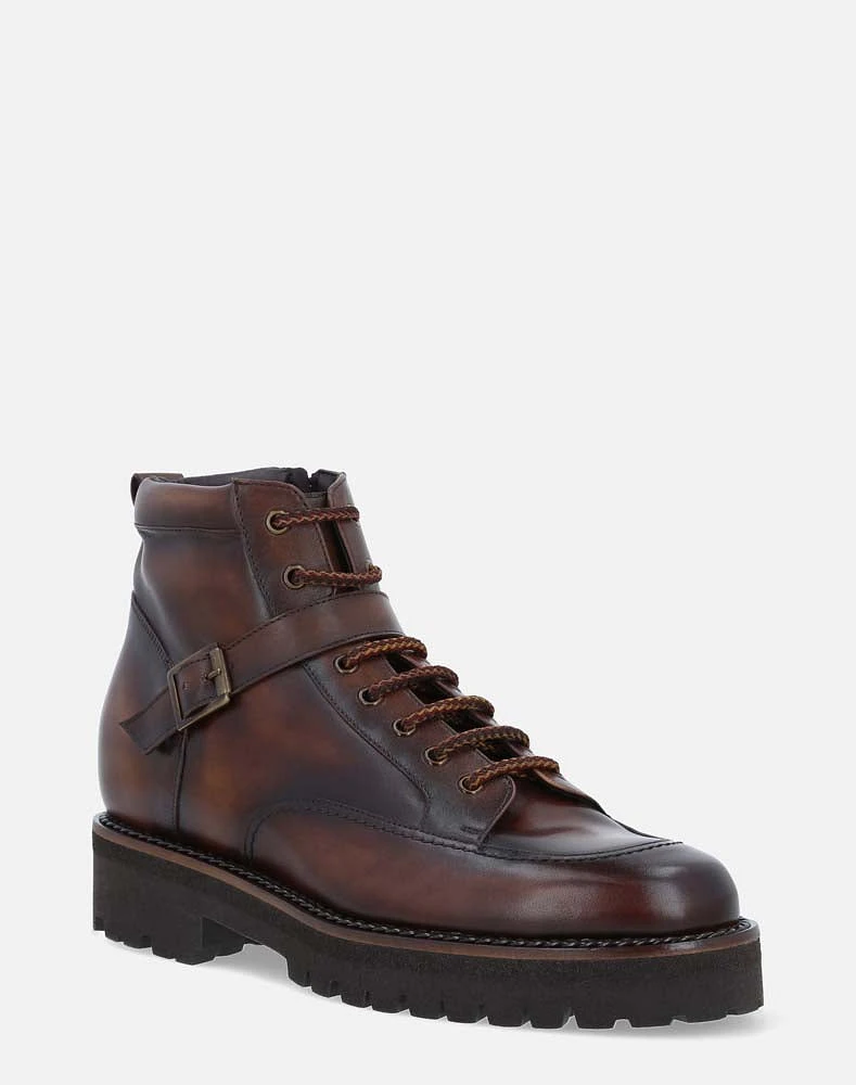 Bota de combate +SIE7E cuero para hombre