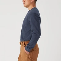 Men's Longtail T Standard Fit Long Sleeve Crew with Pocket