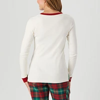 Women's Pattern Pajama Long Sleeve Shirt
