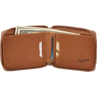 Men's Rigid Fire Hose Zipper Bi-Fold Wallet