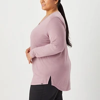 Women's Plus AKHG Renew Bamboo Long Sleeve Tee