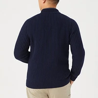 Men's Shetland Wool Windproof Zip Sweater