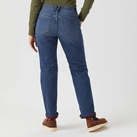 Women's Daily Denim Lined Straight Leg Jeans