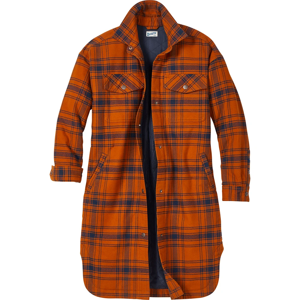 Women's Folklore Flannel Insulated Duster