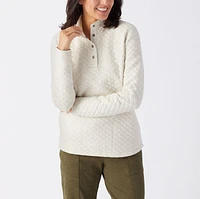 Women's Quilted Sweatshirt Pullover