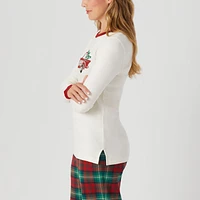 Women's Pattern Pajama Long Sleeve Shirt