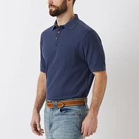 Men's No Polo Shirt Short Sleeve with Pocket