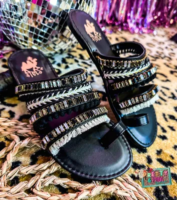 Callie Boho Sandals- Black