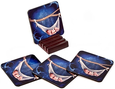 4 Pack Coaster With Stand