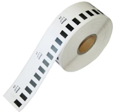 Brother DK-2210 - Black/White Continuous Length Paper Tape - 1.1" x 100' (29 mm x 30.4 m)