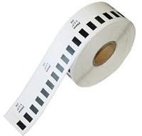Brother DK-2210 - Black/White Continuous Length Paper Tape - 1.1" x 100' (29 mm x 30.4 m)