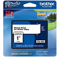 Brother TZE- - on Laminated Tape for P-touch Label Makers