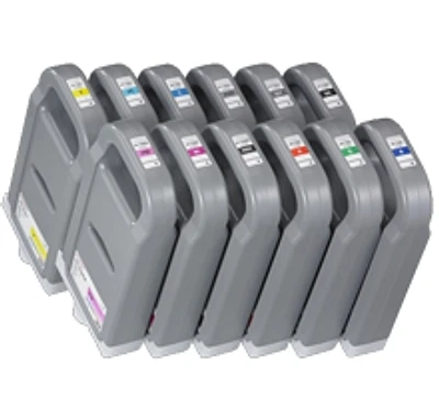 Canon PFI-706 Ink / Inkjet Cartridge Set Black Cyan Magenta Yellow Photo Cyan Photo Magenta Gray Photo Gray Matte Black Green Red Blue