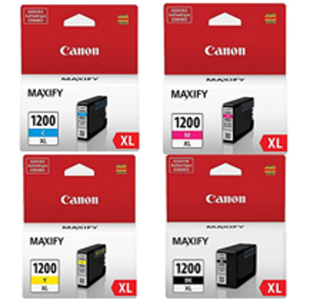 Canon PGI-1200XL Ink / Inkjet Cartridge Set High Yield Black Yellow Magenta Cyan